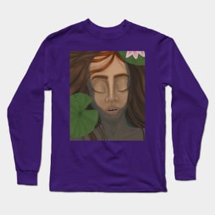 Lotus flower girl - meditation Long Sleeve T-Shirt